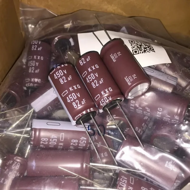 5PCS 82UF 450V black diamond capacitor 450V 82UF 18X35 KXG high frequency low resistance 105 degrees