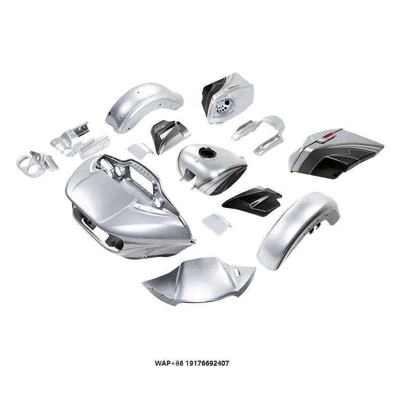HR3 90300005 Fairing Bodywork Kit Fit for CVO Road Glide 18 Silver/Black Honeycomb Fade