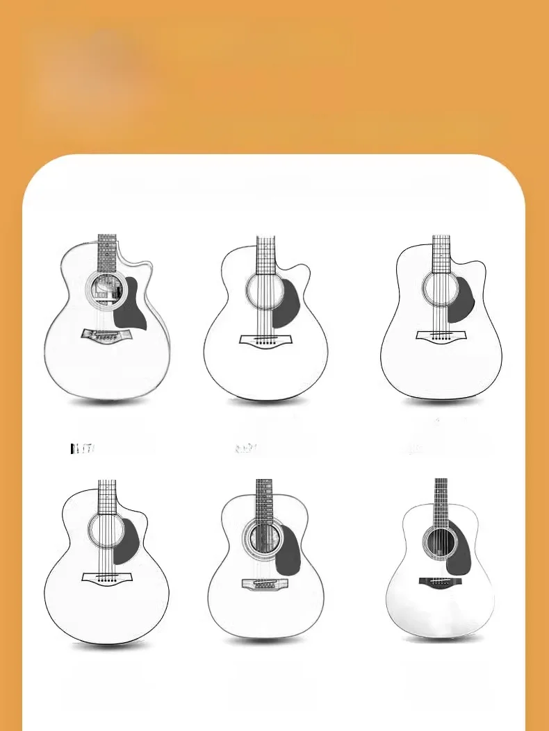 Universal Acoustic Guitar Case 40 Inch 41 Inch 42 Inch Anti Shock Resistant Leather Suitcase for Air Travel Guitar Bag