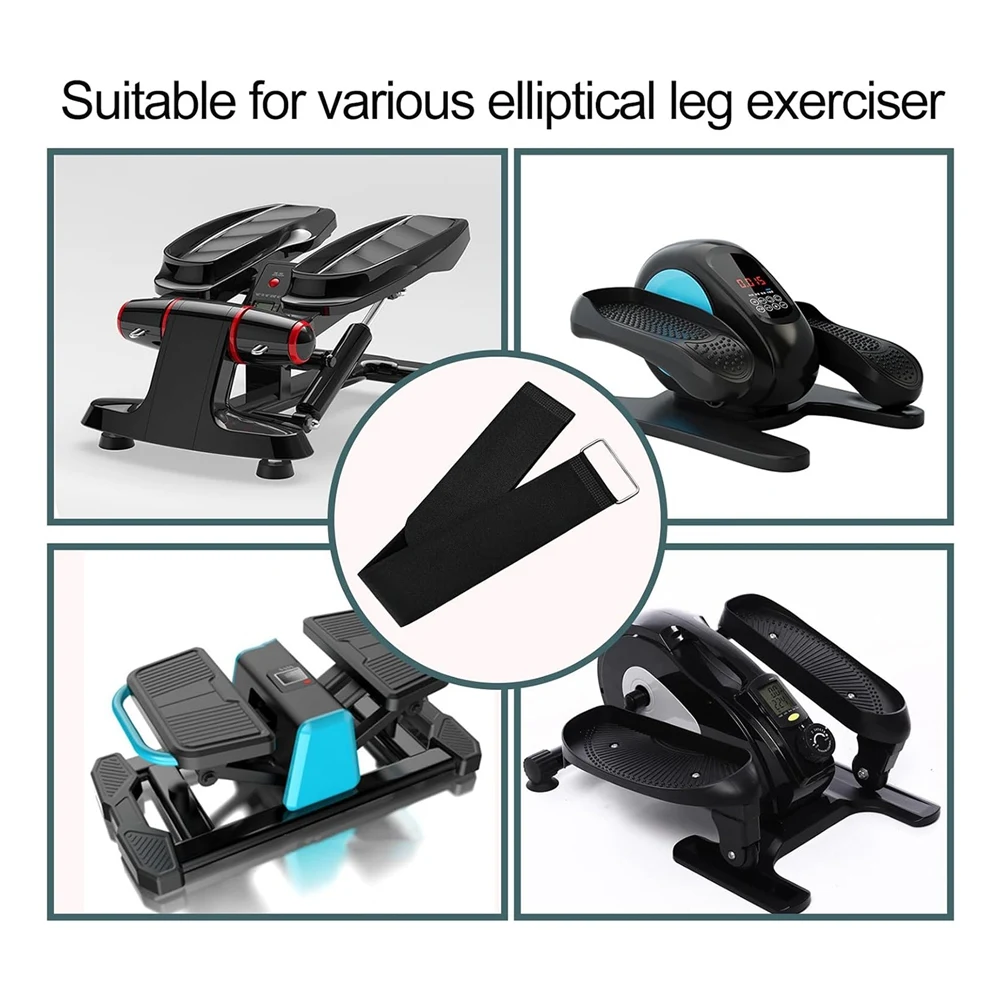 Y67A-6Pcs Adjustable Pedal Straps For Ellipse Leg Exerciser Machine, Feet Pedal Strap Under The Desk Leg Training Exerciser
