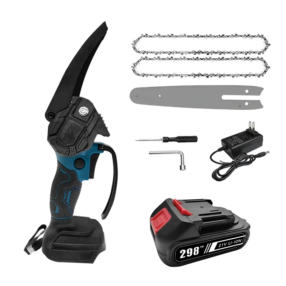 

L6-дюймовая цепная пила, электрическая мини-ручная портативная бензопила, деревообработка, обрезка сада, электроинструмент, совместимый с Makita Batter