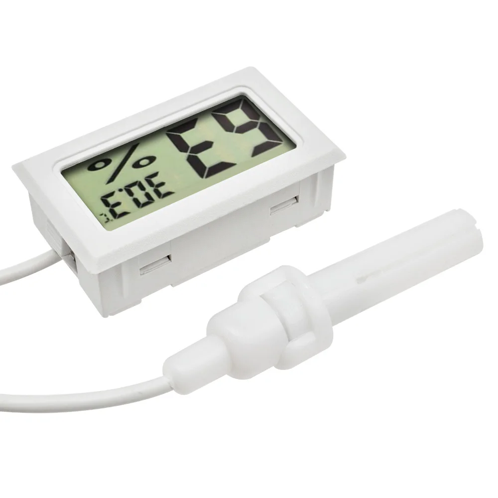 Embedded Temperature And Humidity Sensor FY-12 Mini LCD Digital Hygrometer Indoor Temperature Gauge Humidity Meter Tape Probe