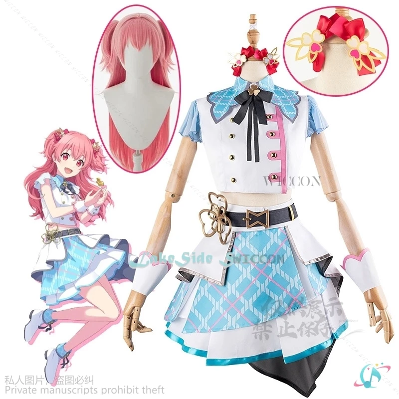 Anime Game Project Sekai Colorful Stage Cosplay Momoi Airi Lolita Idol Costume Cos Pink Wig Women Men Role Party Suit Halloween