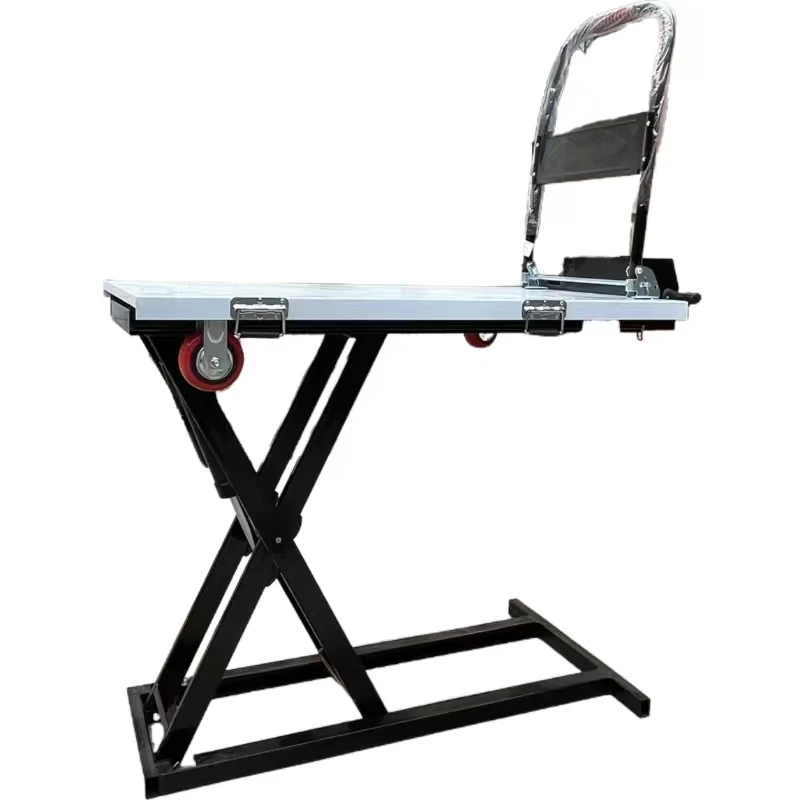 Electric Handcart Hydraulic Lifting Forklift Portable Handling Flatbed Truck