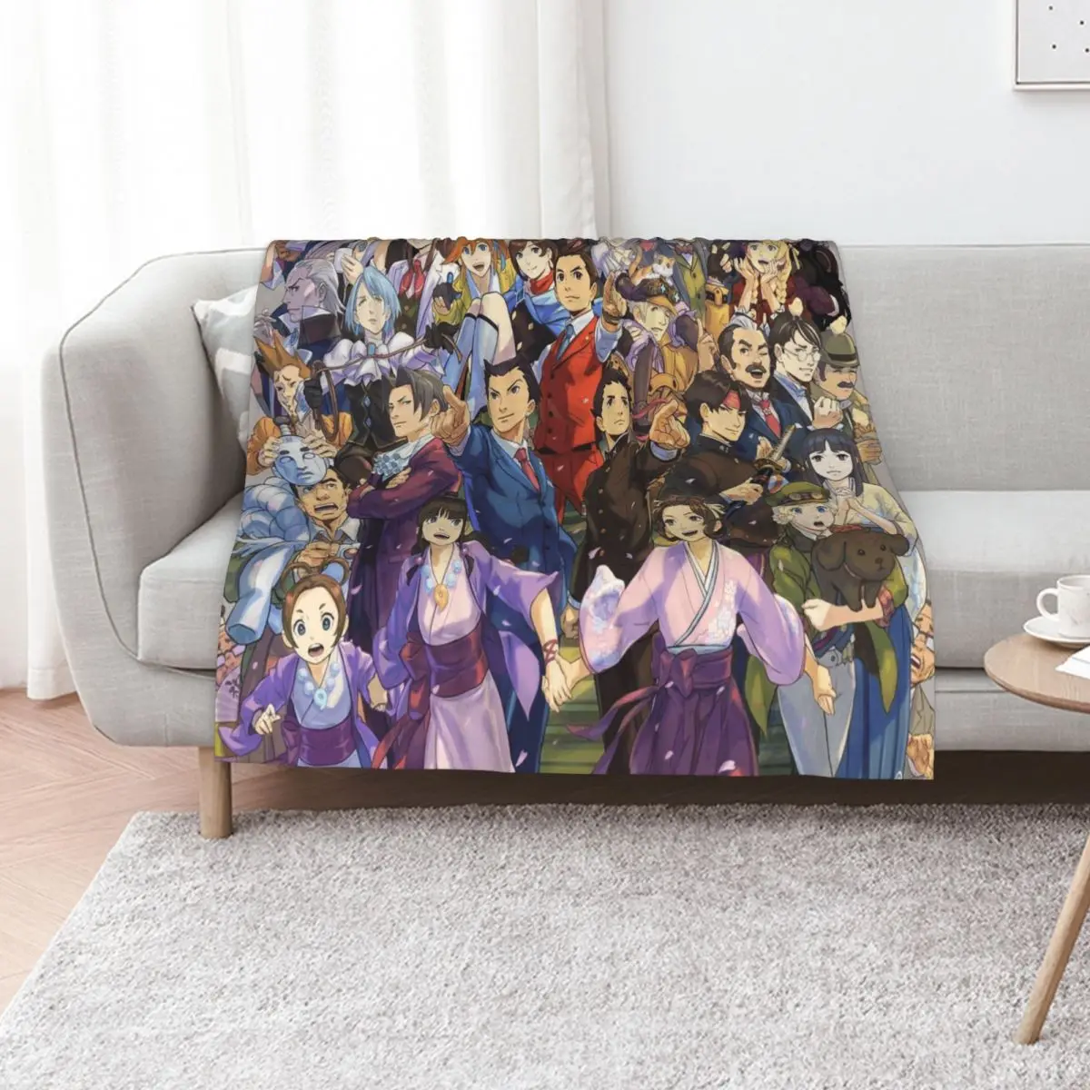 

Ace Attorney 20th Anniversary Throw Blanket Decorative Throw Kid'S Luxury Designer Nap Blankets
