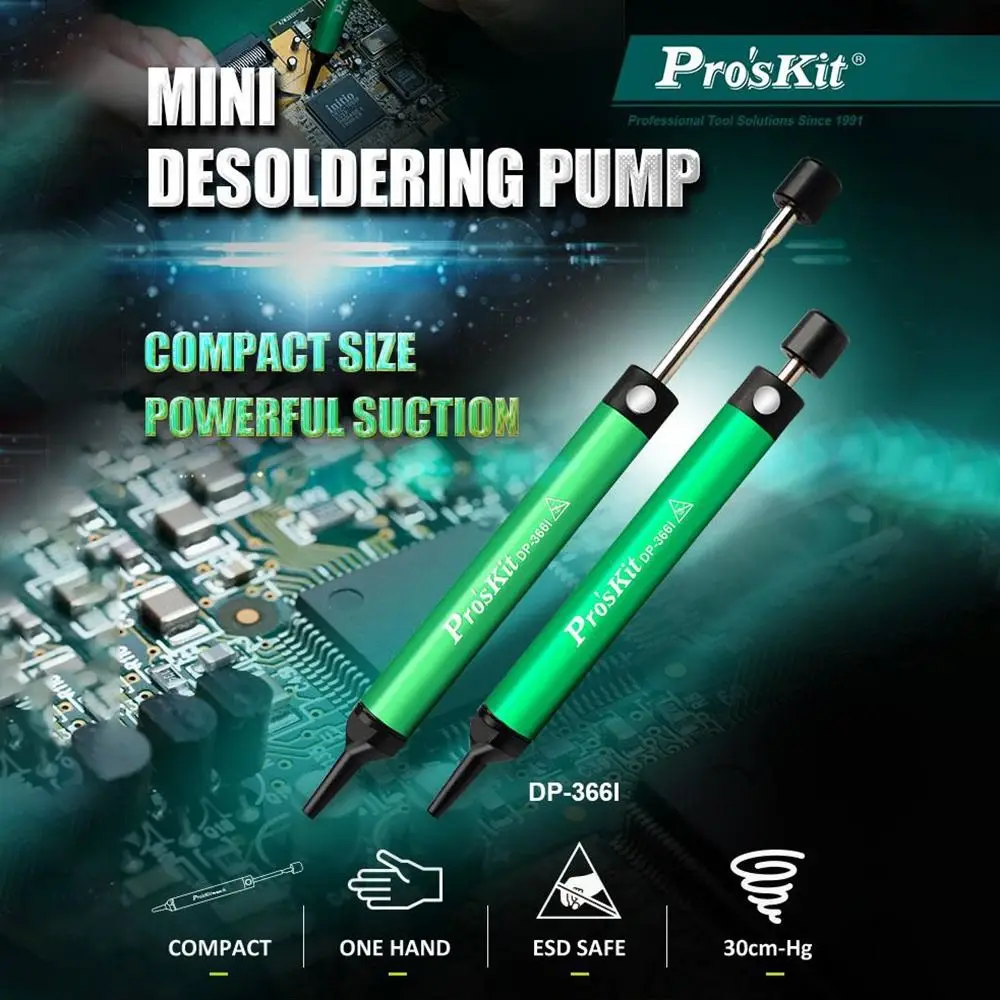 

Repair Tools DP-366I Vacuum Sucking Pen Aluminum Alloy Anti-static Tin Suction Device Suction Remover Sucker Desoldering