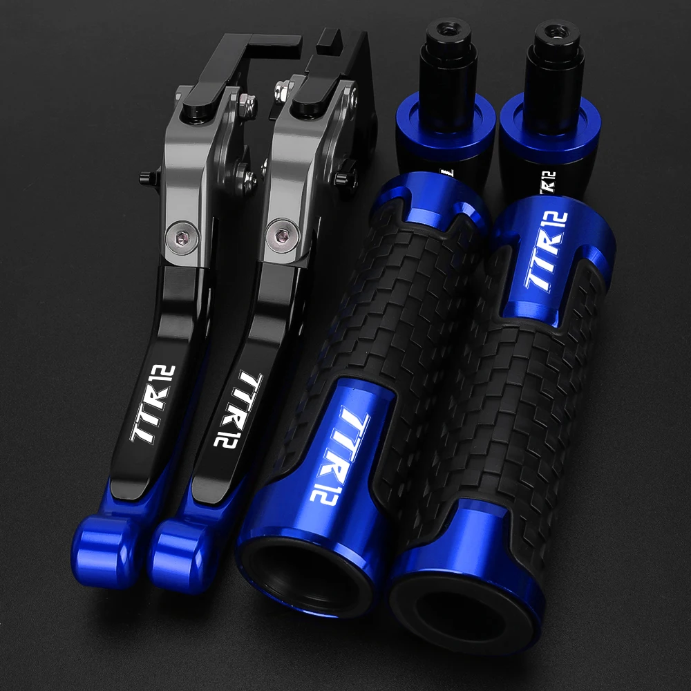 Motorcycle Aluminum Adjustable Brake Clutch Levers Handlebar Hand Gripss FOR YAMAHA  TTR12 TTR 12 2000-2017 2008 2009 2015 2016