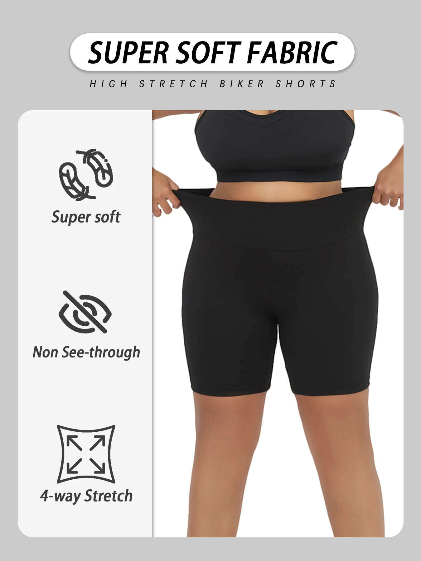 Shorts Deportivos Mujer Talla Grande Yoga Running - usage example