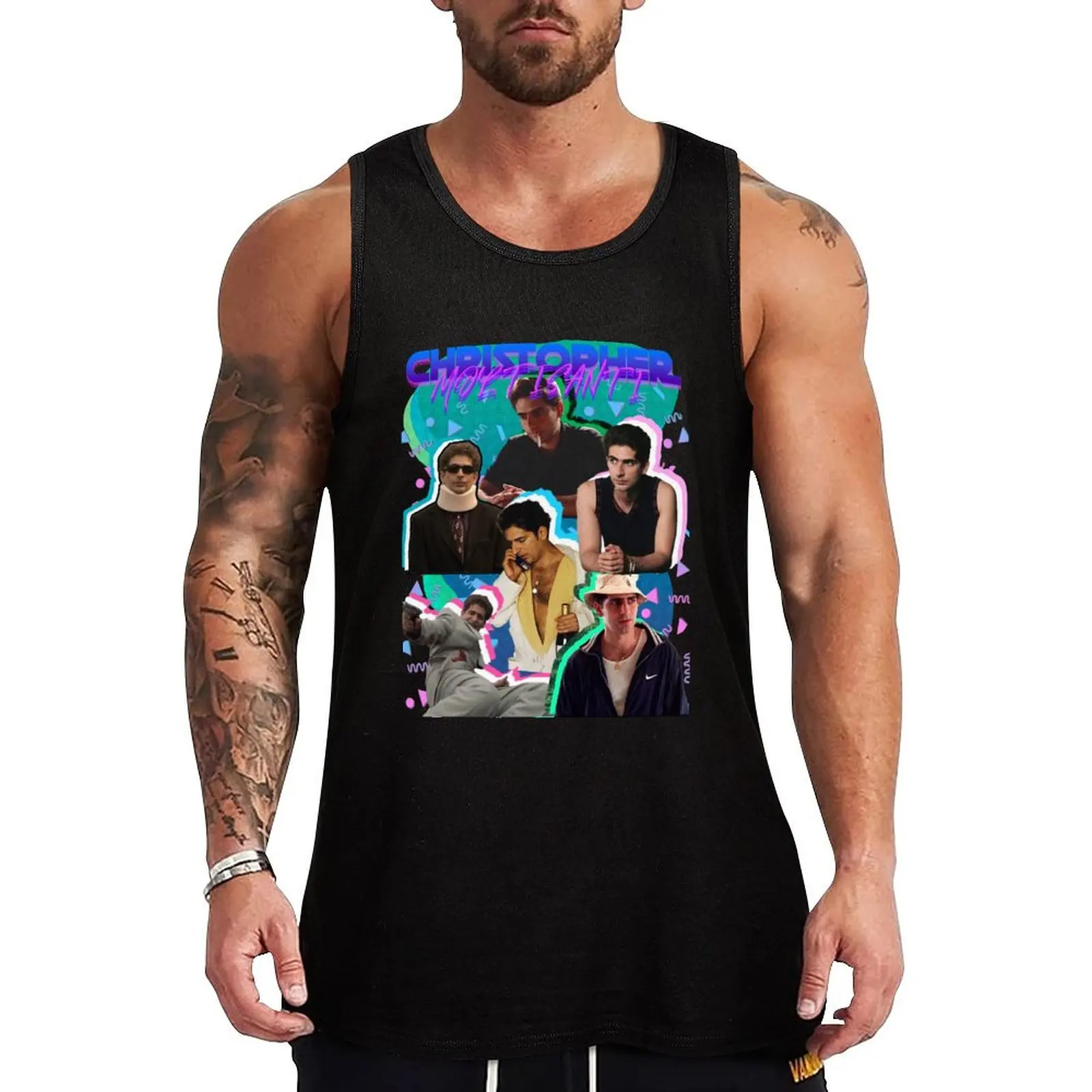 Christopher Moltisanti Retro 90s Tank Top Abstract Graphic Tank Top Art Print Sleeveless