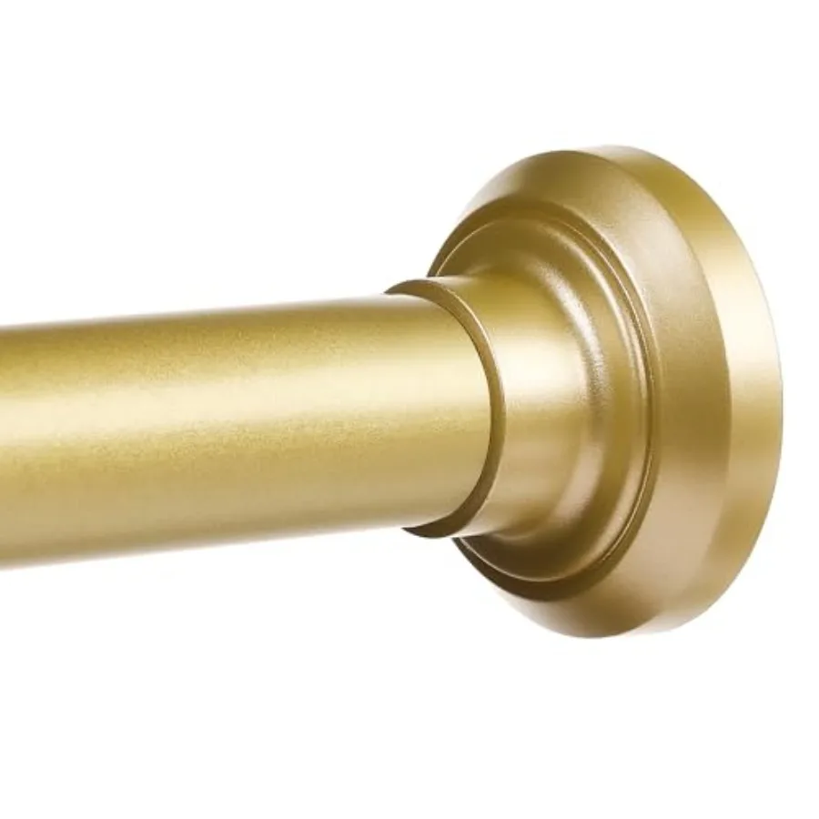 

Золотистый регулируемый пружинный карниз для душевой занавески из нержавеющей стали, 30-76 дюймов, 1 дюйм, без сверления, для ванной комнаты и гардероба