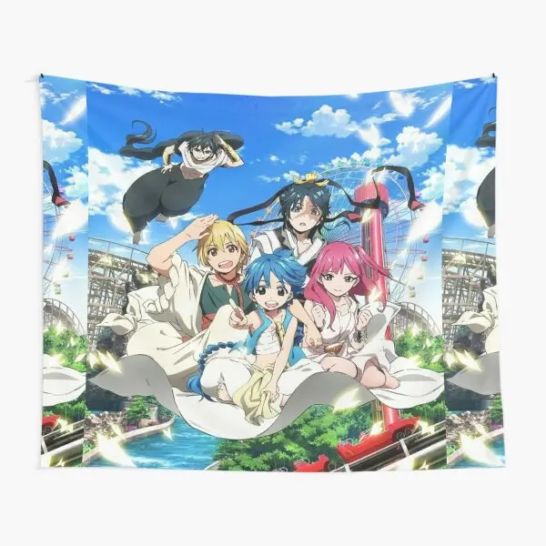 

Magi The Labyrinth Of Magic Anime Tapestry Decoration Living Blanket Bedspread Printed Wall Art Decor Towel Travel Mat Colored