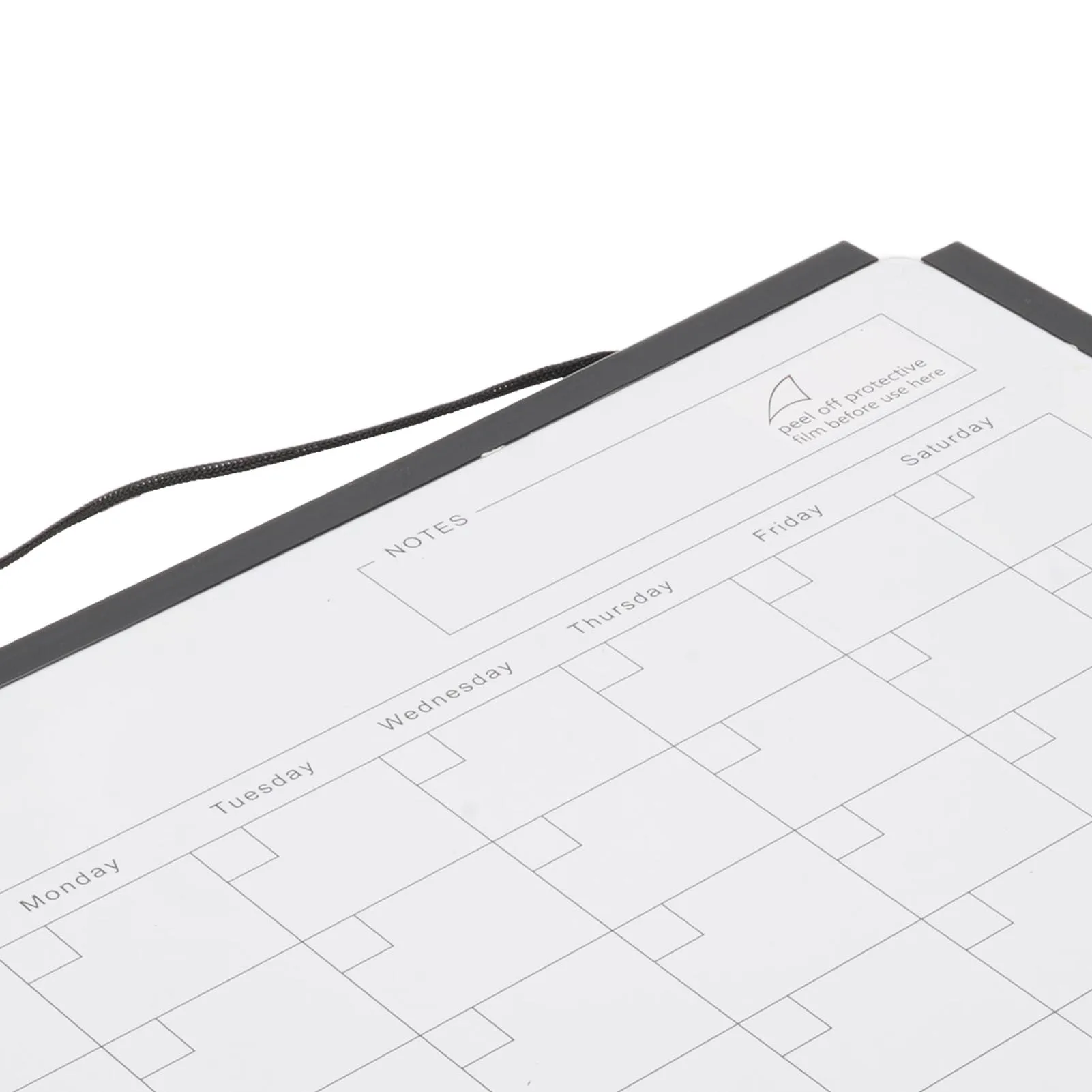 Lavagna cancellabile a secco Calendario mensile da parete Lavagna bianca magnetica portatile bifacciale con cornice in alluminio nero per la casa