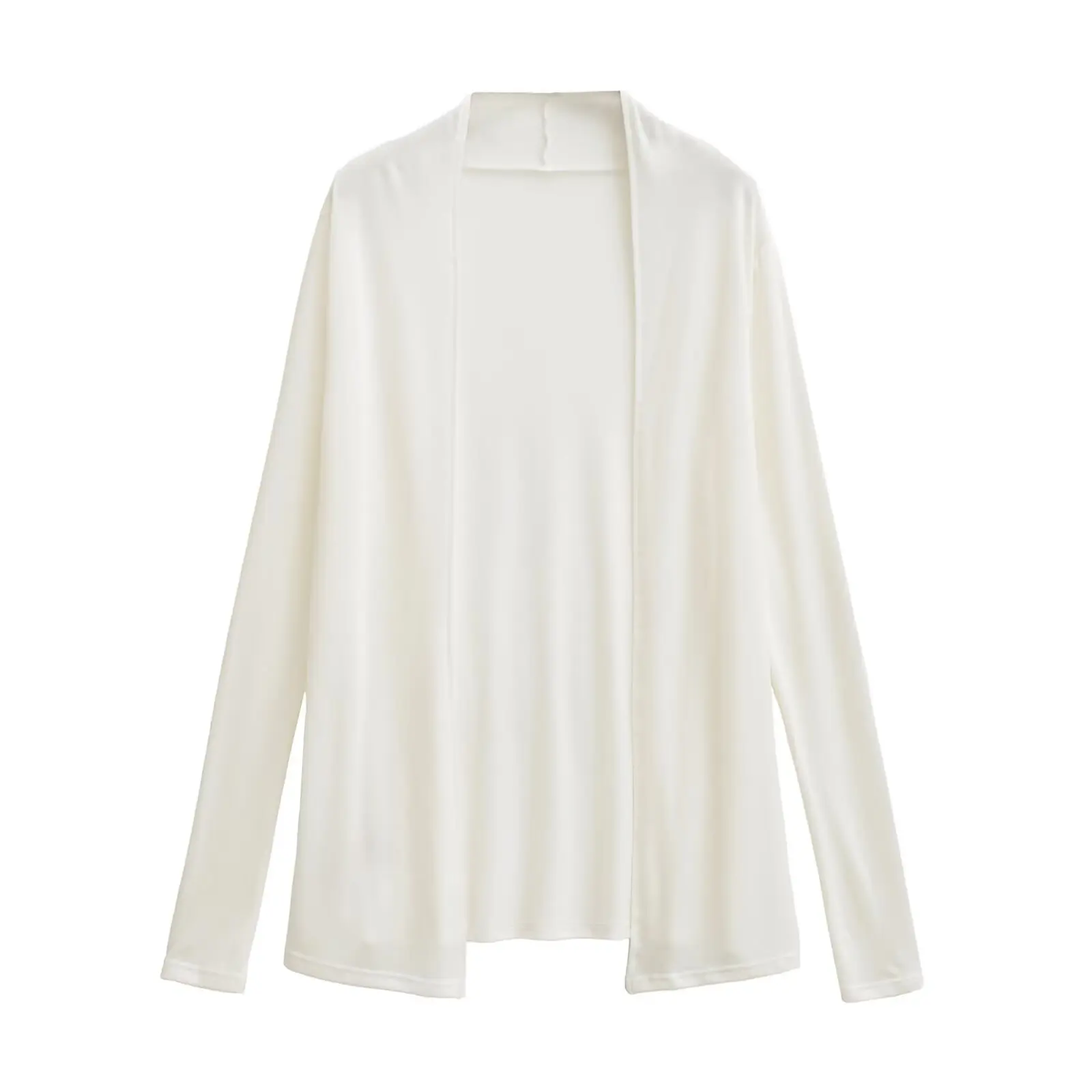 

Длинный све, шелковый повседневный тонкий женский открытый кардиган на шнуровке, весна-лето, свободный утягивающий универсальный кондиционер Jaet