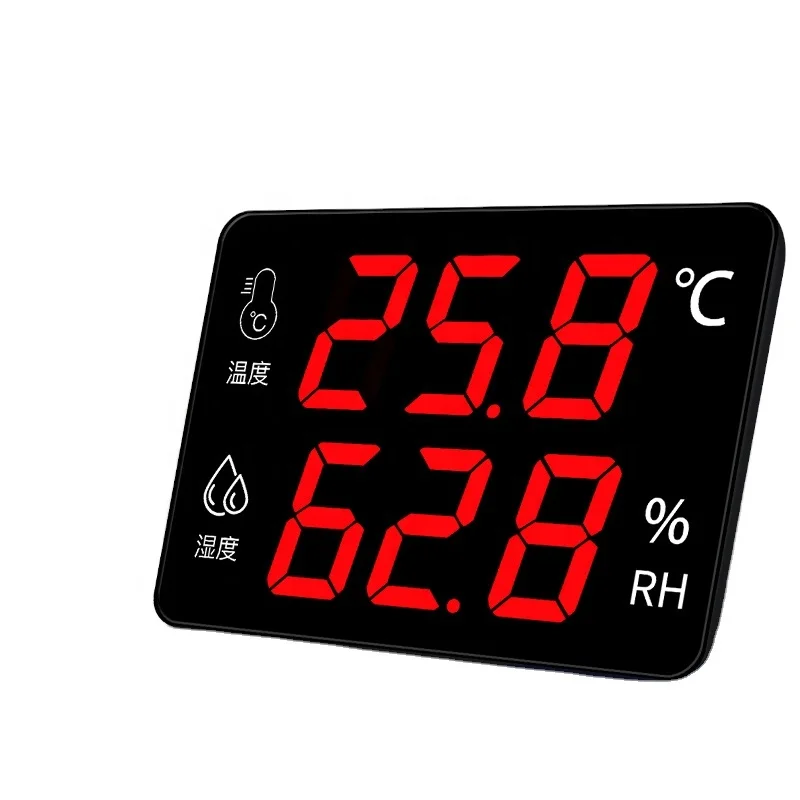 Imagem -03 - Termômetro Médico e Higrômetro Medidor de Temperatura e Umidade Data Logger Recorder Tela Grande Despertador Novo