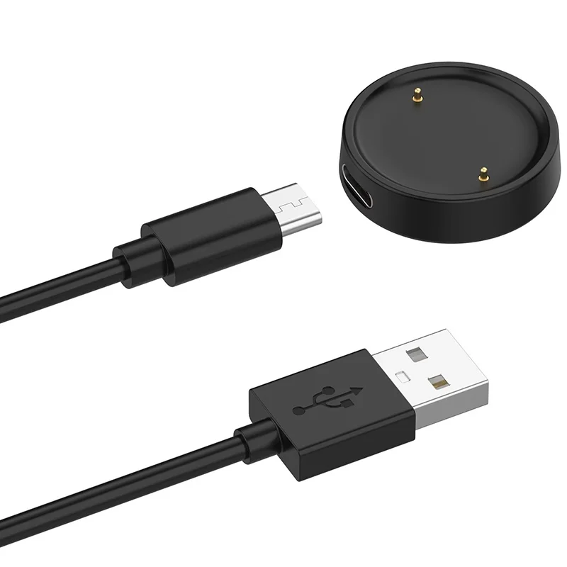 

USB Watch Charging Cord For Amazfit Bip 6 Magnetic Circular Wireless Charger Dock For Amazfit Active 2 Charging Cradle Accessory