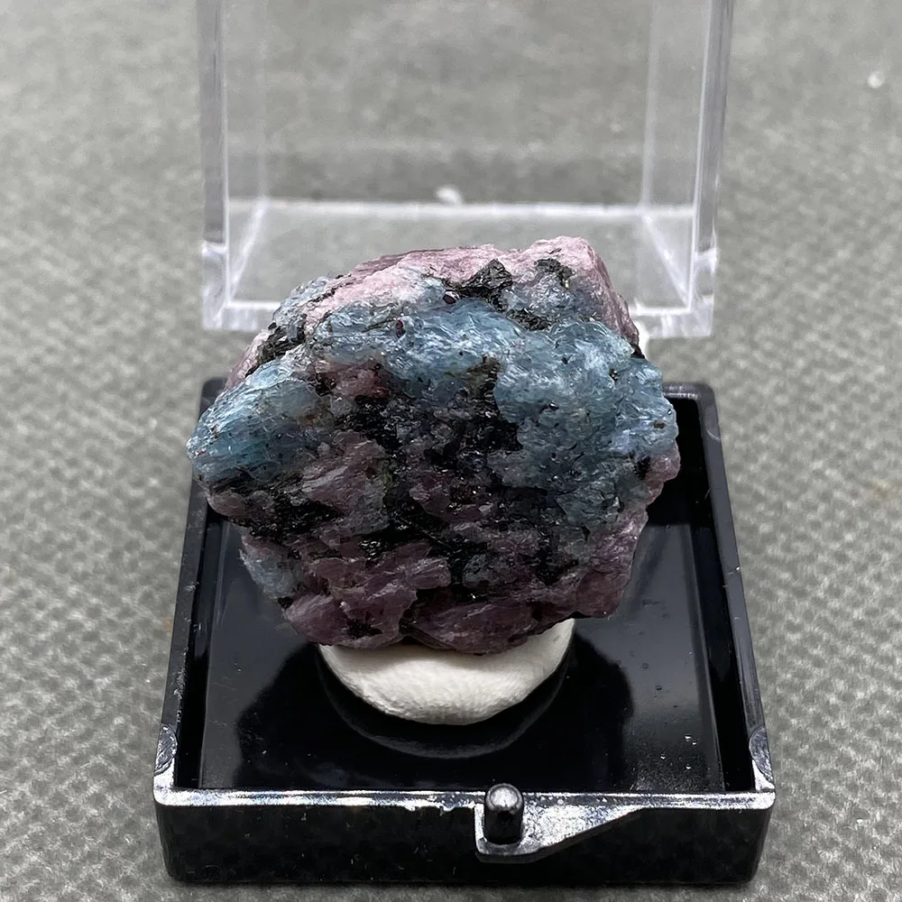 عينات معدنية من الزبرجد البورمي الطبيعي 100% من الياقوت معالجة مجموعة الأحجار الكريمة الكريستالية + حجم الصندوق: 35*35*35 مللي متر #4