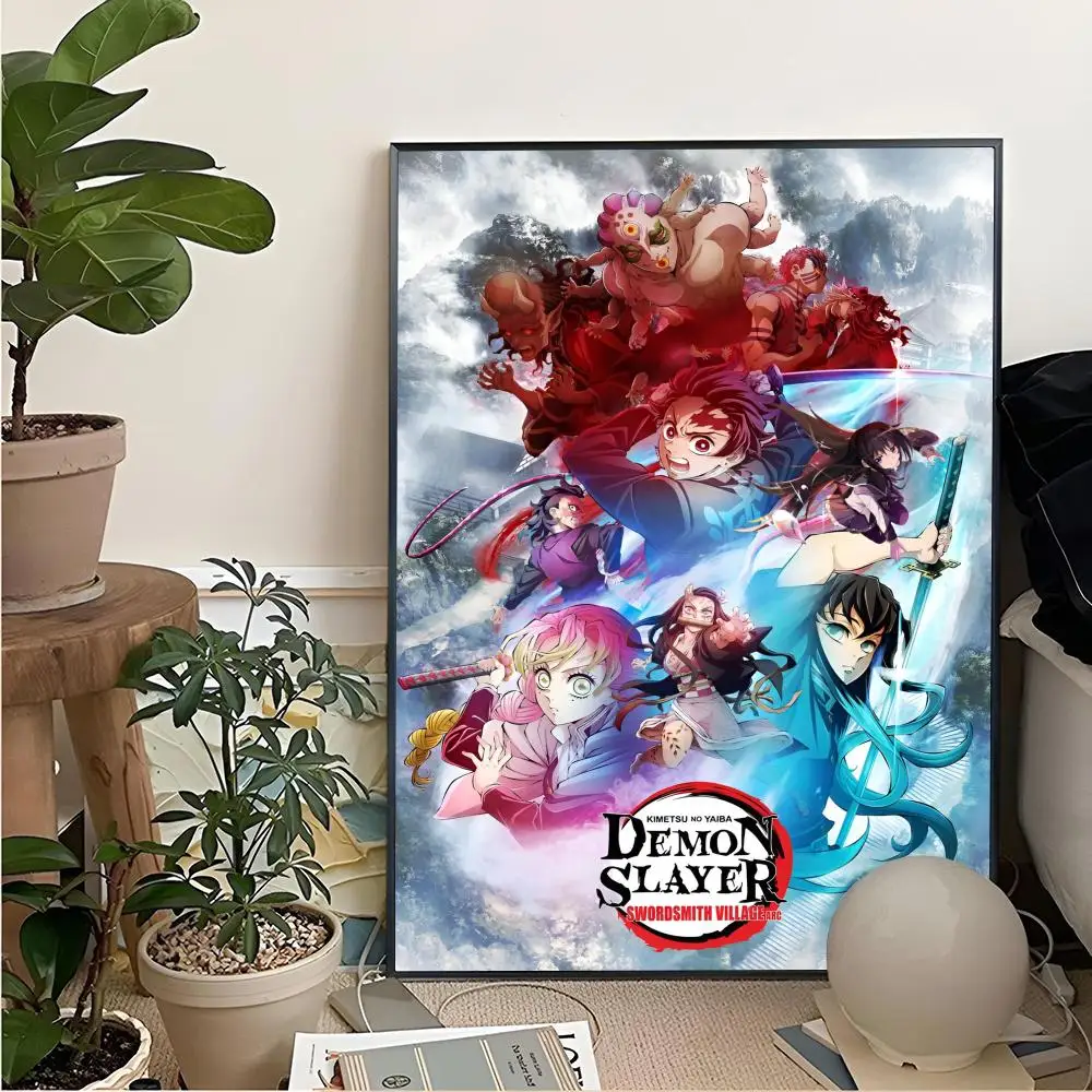 Anime Demon S-slayer Classic Classic Movie Painting Calligraphy For Art Printing Decoration Painting Cinema Art Poster Home Wall