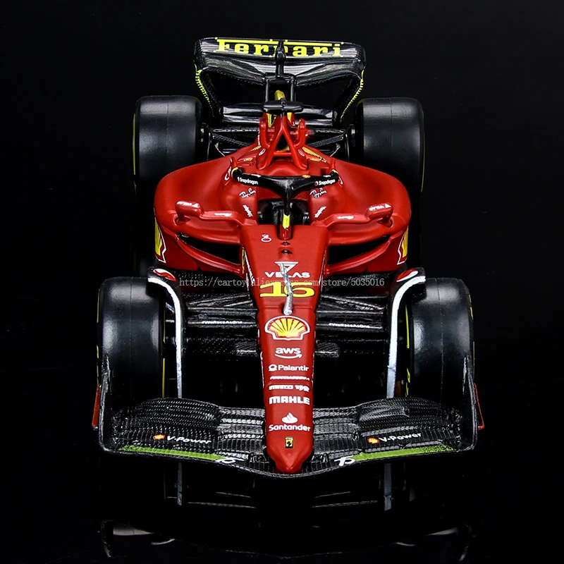 Bburago 1:43 Latest #55 Sainz 2022 F1 Ferrari F1-75 75th anniversary #16 Leclerc  Alloy Toy Car Model Super Formula Die Cast Mod