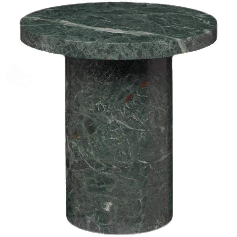 Nordic Modern Italian Luxury Natural Marble Side Table Designer Round Coffee Table for Living Room Sofa Showroom