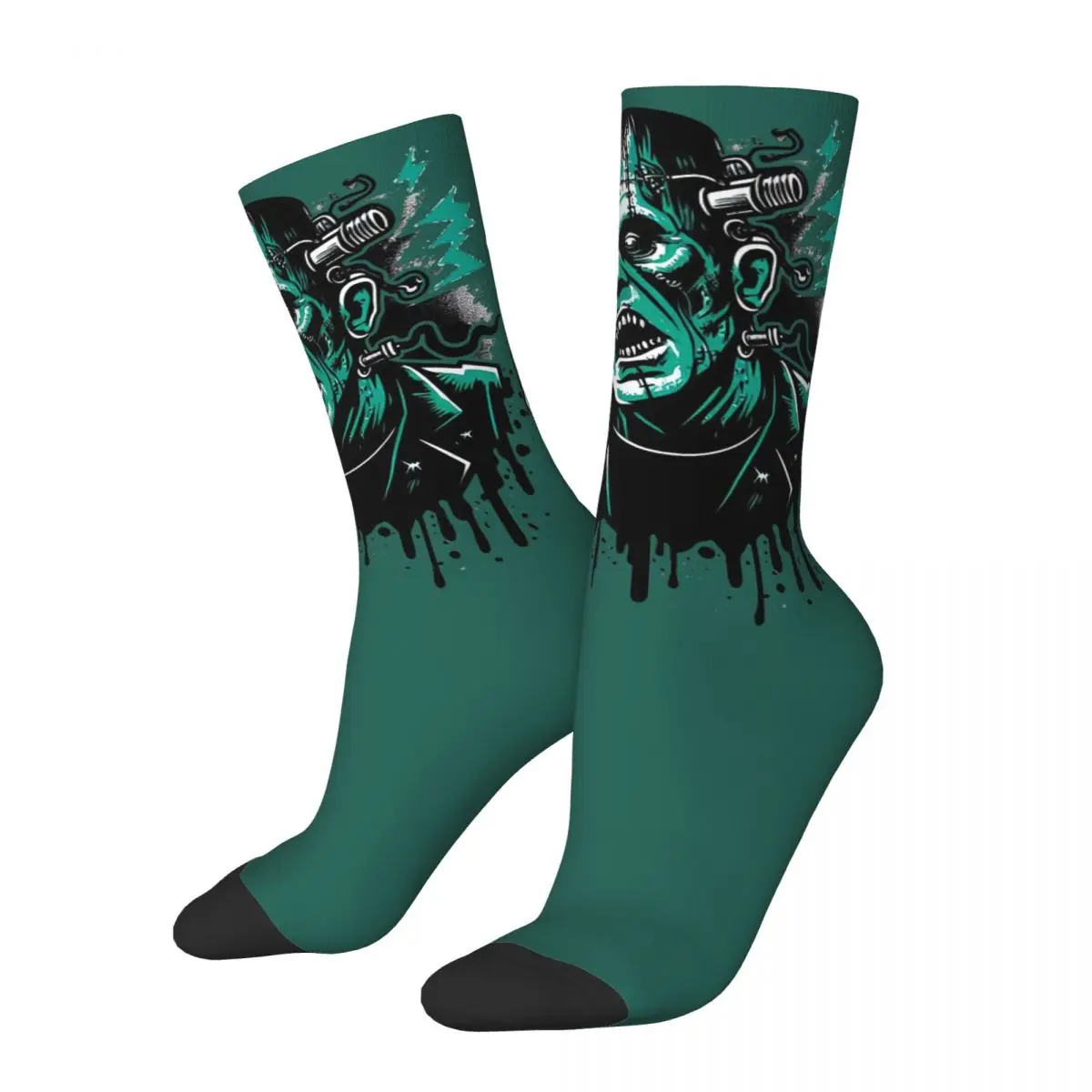 Calcetines con estampado 3D para hombre y mujer, calcetín Unisex con diseño divertido de monstruo, Frankenstein, ideal para las cuatro estaciones