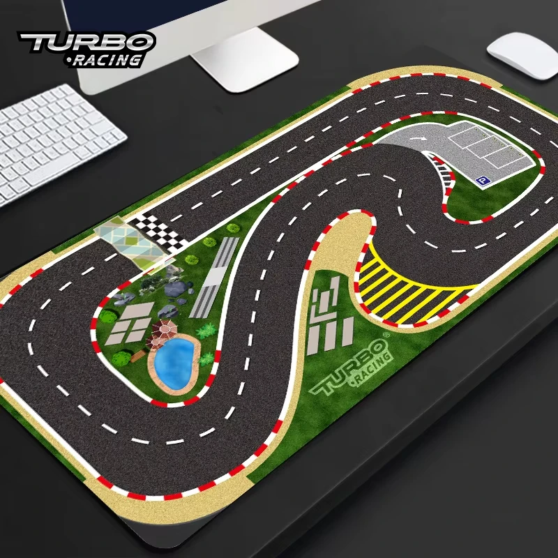 160x90cm 180x80CM Portable Turbo Racing  Rubber Mat Track 1:76 RC Mini  Car Track Race Runway for Table Racing Car