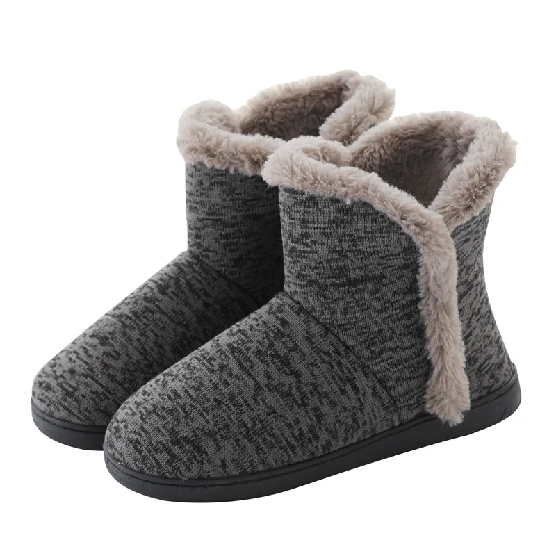 

Men Winter Slippers Men Fur Cotton Shoes Outdoor Fashion Casual Warm Fluffy Slippers Indoor Men Plush Flat Fur Shoes