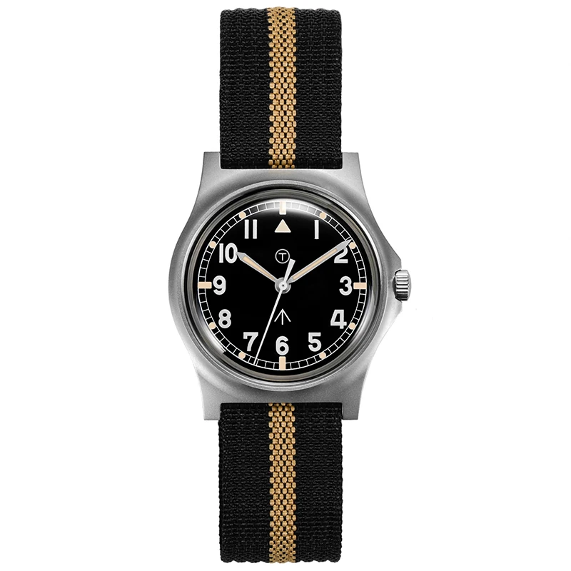 RDUNAE 34.5mm Relógio Militar Retro 316L Aço Inoxidável K1 Vidro Mineral Personalidade Luminosa Esportes Quartzo Relógio Piloto Masculino