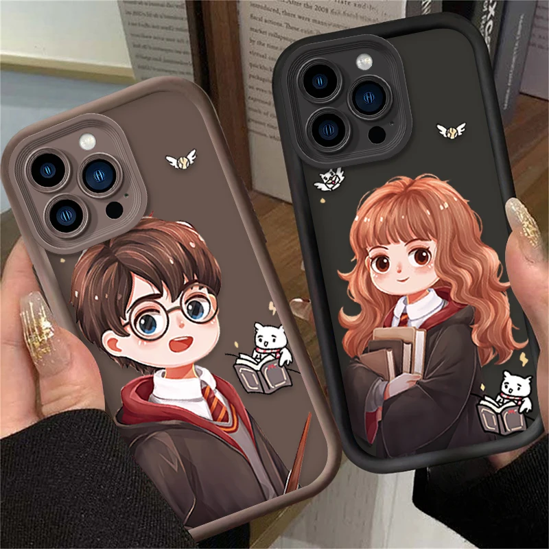 Cartoon Magician Silicone Phone Case For iPhone 15 Pro Max 14 13 12 11 X XS XR 7 8 Plus SE 2020 Shockproof Candy Soft Back Cover