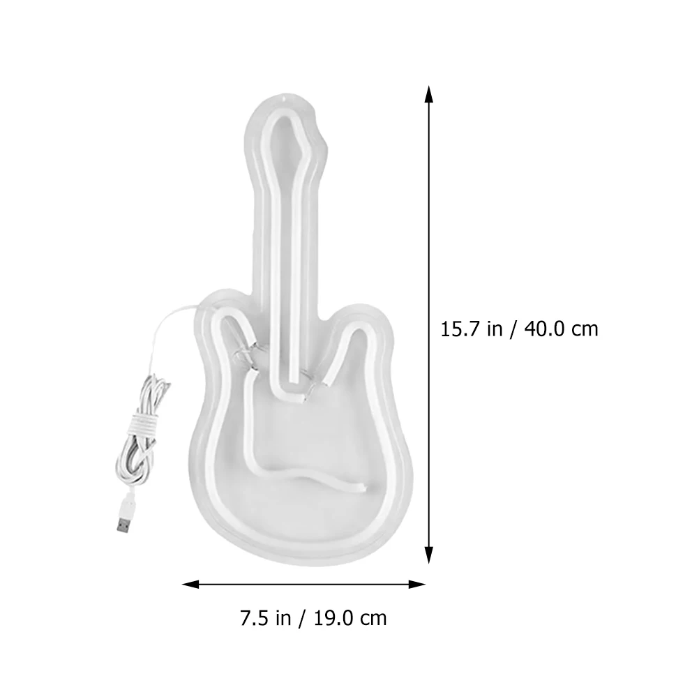 

Guitar Shape Neon Light LED Lamp Decorative Sign for Bedroom Bar Party Festival Home Decoration Light Ornament