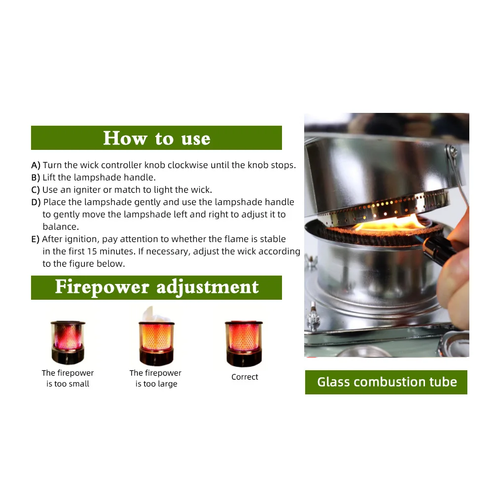 موقد كيروسين مقاوم للرياح وطاولة الرفع ، موقد تسخين للتخييم في الهواء الطلق ، الشواء المنزلي ، الطبخ في الجليد ، الشتاء #2