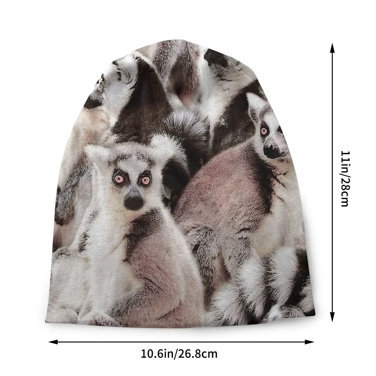 Lemurs Animal Meme Washed Warm Bonnet Outdoor Casual Beanies Protection Men Women Hats