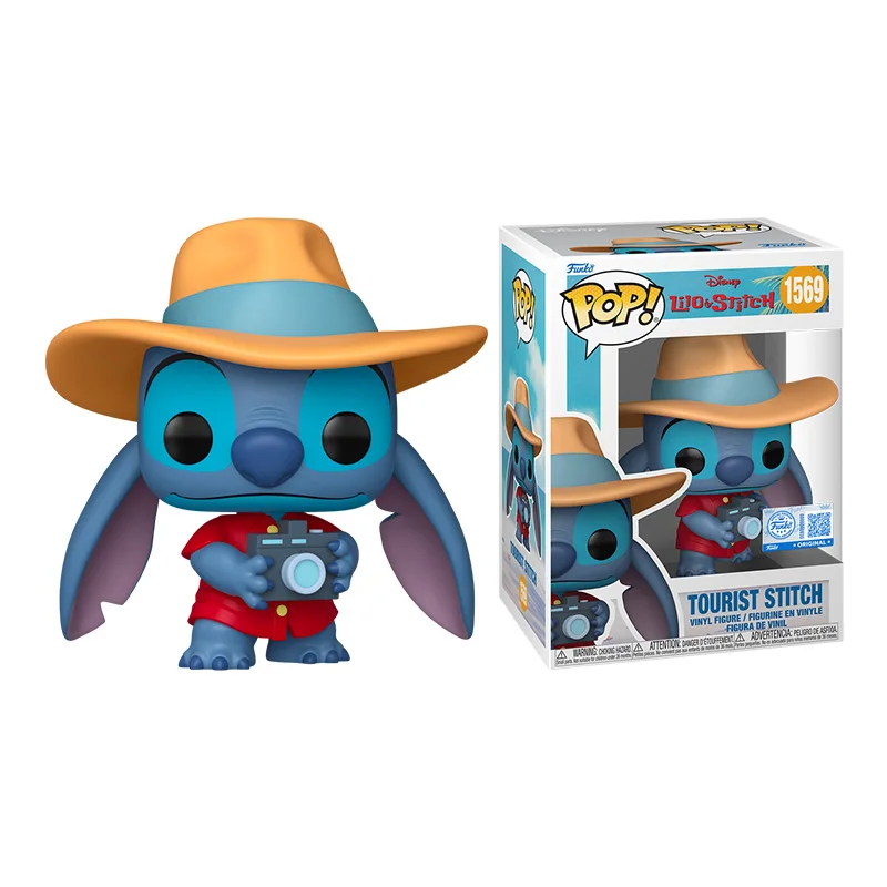 Disney Funko Pop Stitch with Tube/Tourist Stitch/Stitch in Sand Peripheral Figurines Toys for Boys Gift Collectible Ornaments - Image 4