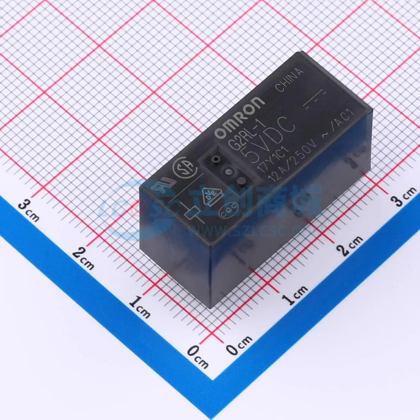 9pcs G2RL-1 DC5 5V 28.8x12.5mm SPDT Power Relay PCB Electronic Switch