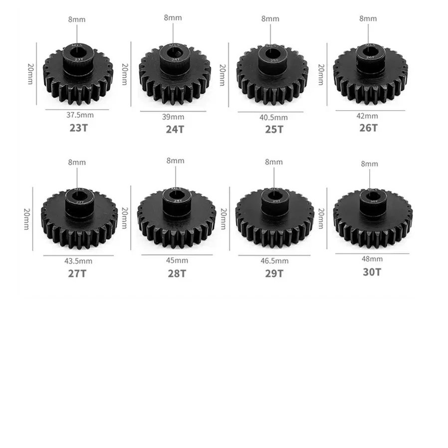 8 mm M1,5 11T-30T Ritzel aus gehärtetem Stahl für Traxxas X-Maxx 1/5 RC Auto | Hochpräzises Motorgea – Detail 2