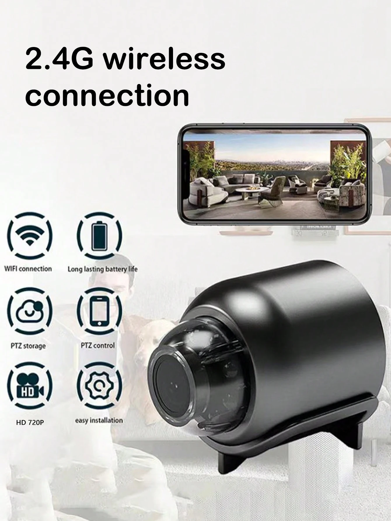 X5 Mini Surveillance Camera 1080P, Night Vision HD Remote Wireless WIFI Camera