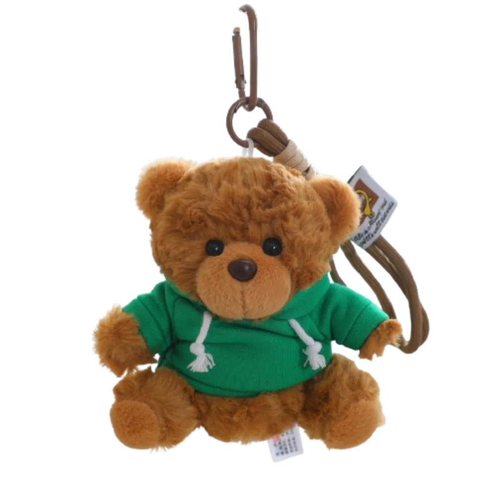 

Bag Ornaments Cartoon Hoodie Bear Pendant Anti-lost Lovely Bear KeyChain Kawaii Fluffy Little Bear Stuffed Bag Pendant