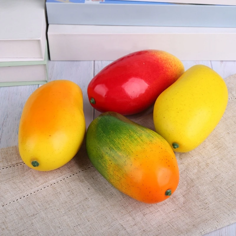 6Pcs Assorted Realistic Mangos Models for Table Decors and Visual Merchandising Dropshipping