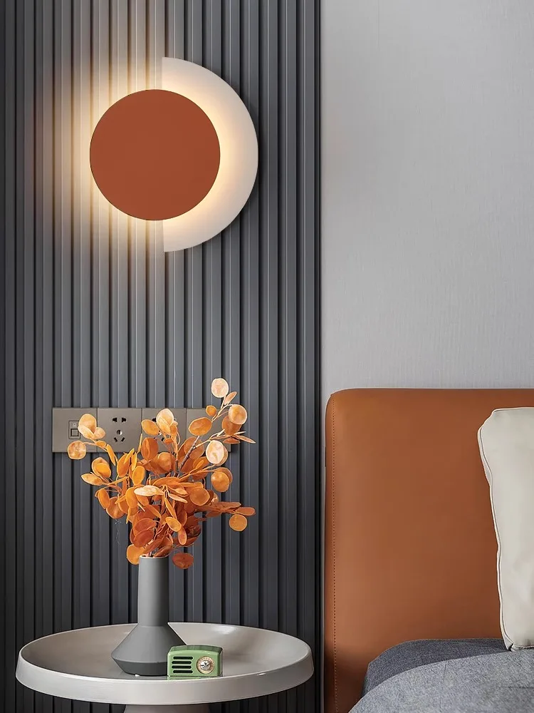 

Minimalist Colorful Macaron Modern LED Wall Lamp For Living Room Background Bedside Decoration Sconce Children's Room Lighting