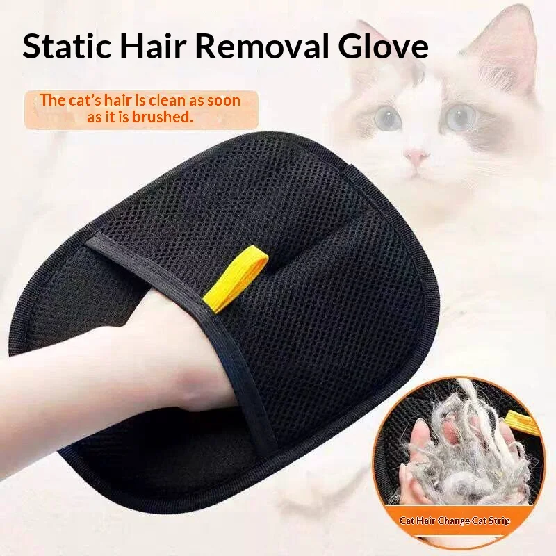 Pet Hair Remover Glove Reusable Static Lint Remover Mitt for Dog Cat Fur Removal Cleaning Brush for Clothes Sofa Furniture
