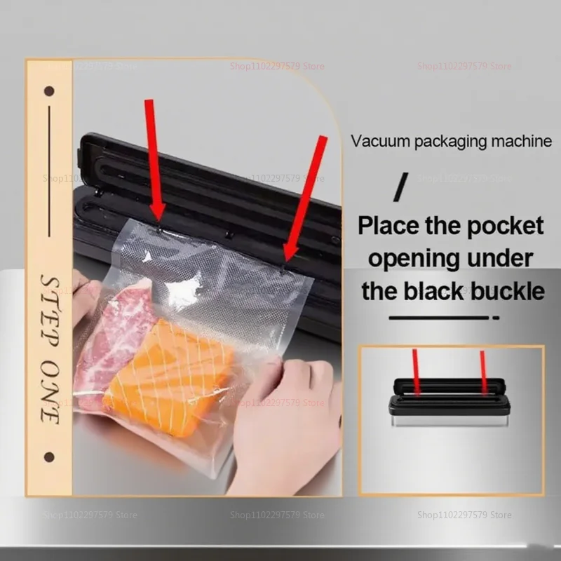 ماكينة ختم الطعام الأوتوماتيكية الجديدة مع أكياس مكنسة كهربائية محمولة للمطبخ موفر للطعام 220 فولت مانعات تسرب مدمجة للنضارة 2025