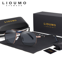 Luxury Metal Frame Square Sunglasses Men Polarized Glasses Woman Gradient Lens Anti-Glare Driving Glasses lentes de sol hombre