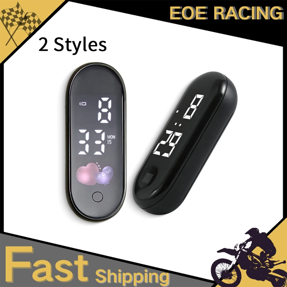 

Luminous LED Digital Clock Waterproof Adhesive Mini Time Watch For Car Motorcycle Dashboard Ornament Accessories