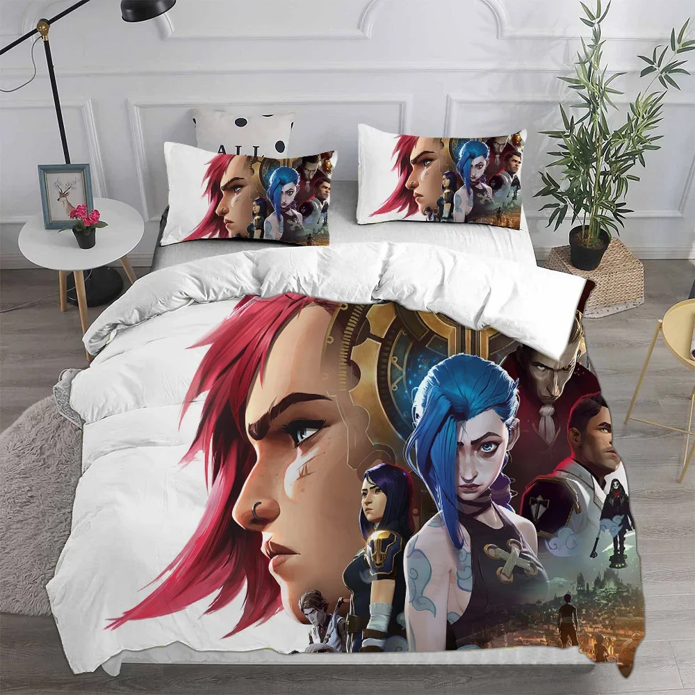 Bedding Sets LOL Jinx Arcane Australia /Europe/USA Full Queen King Size Quilt Duvet Cover Pillow Case 2-3 Pieces Sets