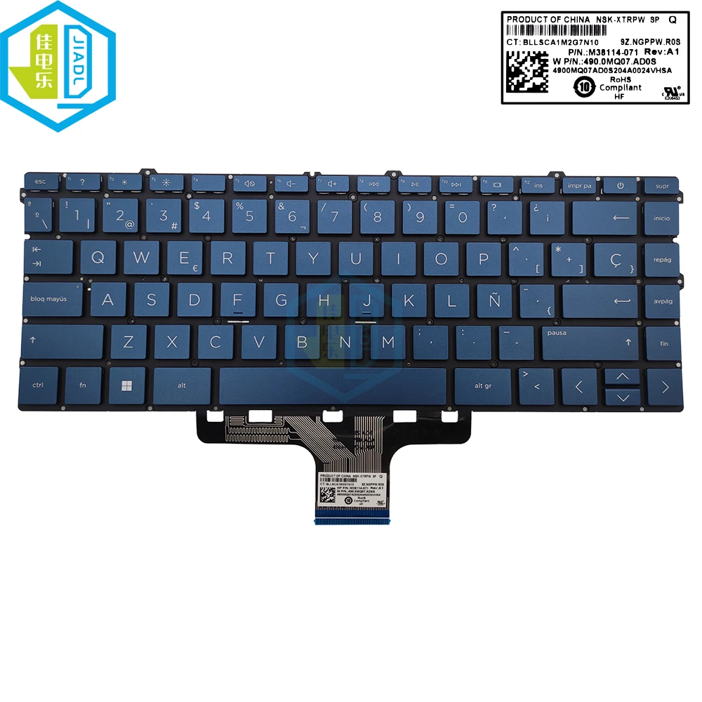 

New Spain Spanish Keyboard For HP Pavilion X360 14-DY 14M-DY 14-DY000 Laptop PC Parts Replacement Keyboards M38114-071