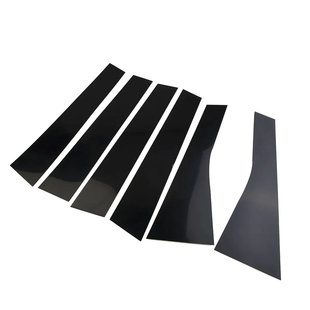 

High Quality Brand New Pillar Stickers Post Side Trim PC DIY Decor Door Pillar Cover Door 2011-2021 6Pcs Black