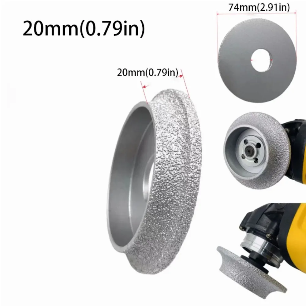 Forma redonda esmeril rebolo caramanchão buraco borda francesa perfil rebolo semi-circular borda vários formatos