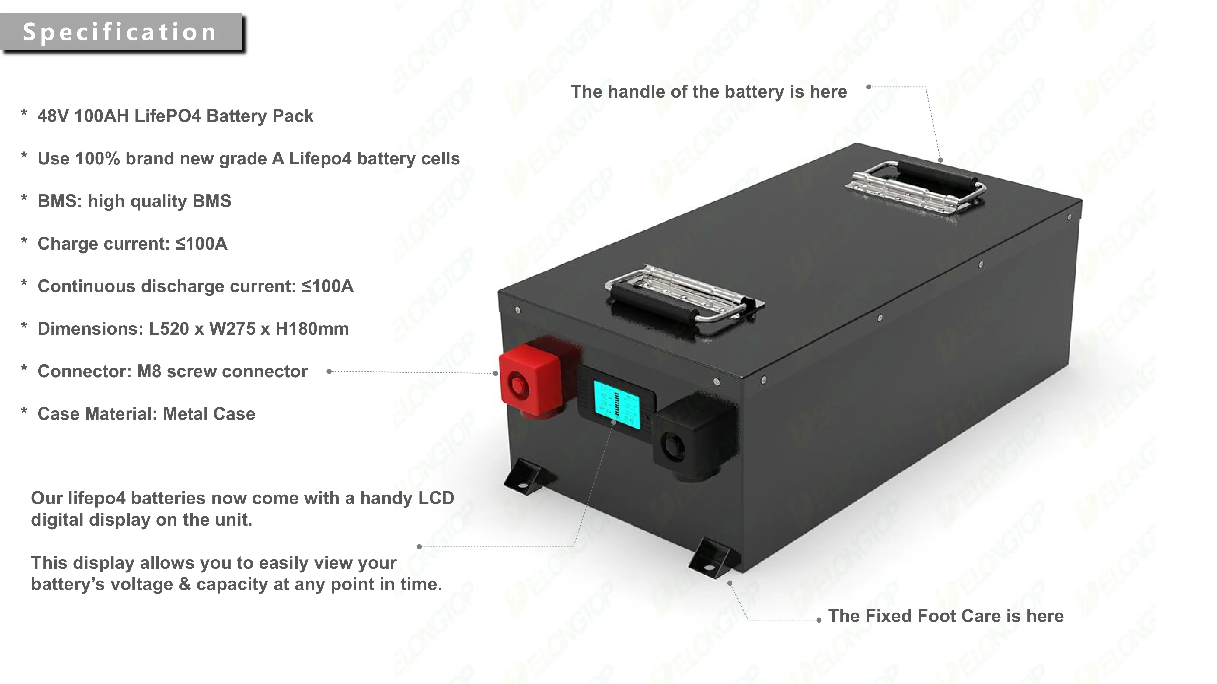 Factory Price Lithium Ion Battery Pack 48v 100ah Lifepo4 For Electric Vehicle Golf Boat Avg