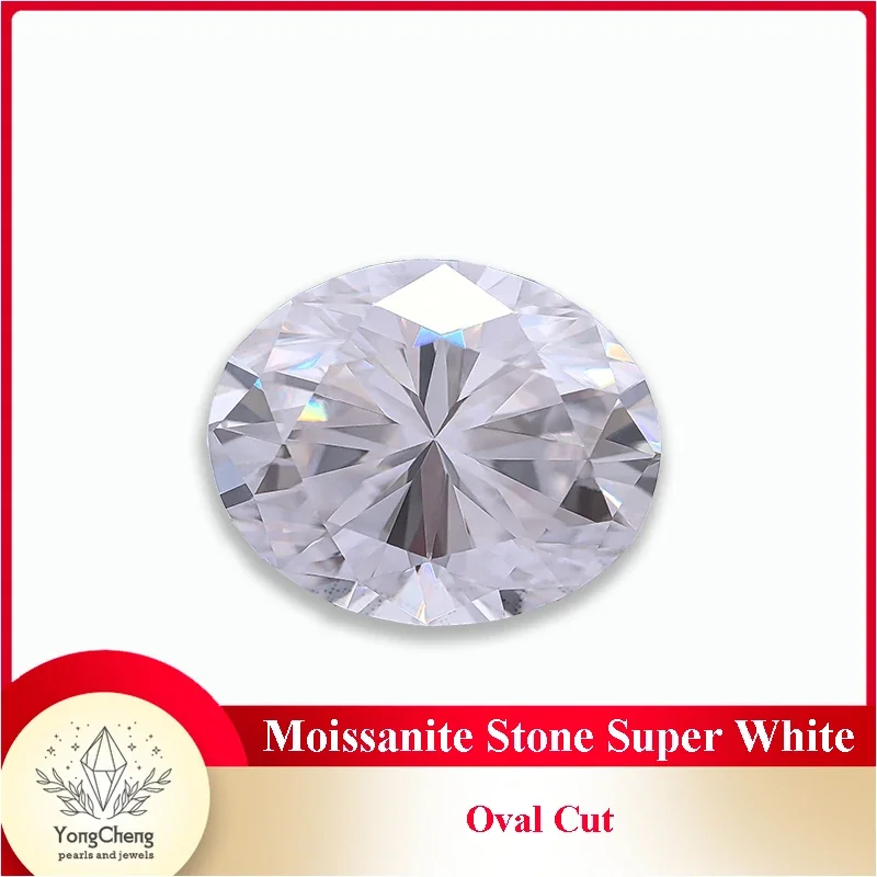 

Highest Grade Moissanite Stone Super Oval Cut White D Color VVS1 Top Quality Charms Jewelry Making Materials with Certificate