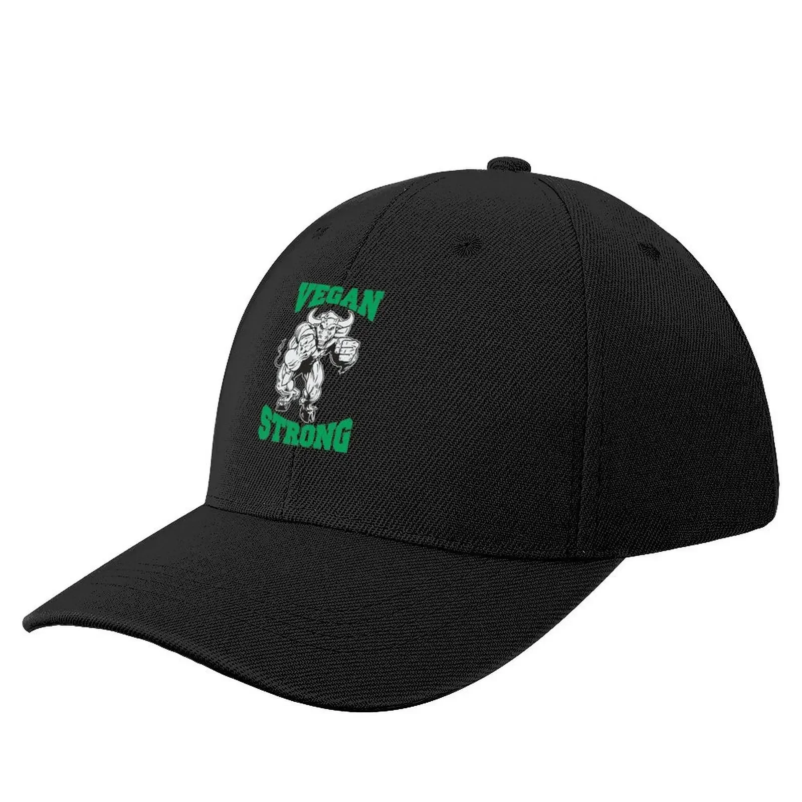 

Vegan Strong Bull Vegan Lifestyle Baseball Cap Fashion Beach Bobble Hat birthday Woman Men's