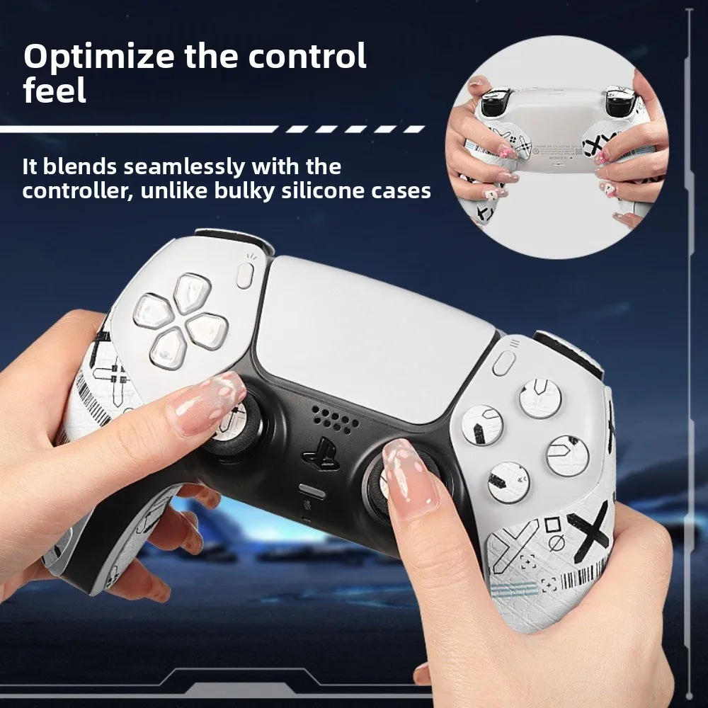 New PU Gamepad Stickers Grip Enhancement Dustproof Gamepad Pad Easy Application Skin Protection Protective Sticker for PS 5